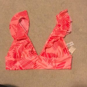 NWT Aerie Flounce Bikini Top